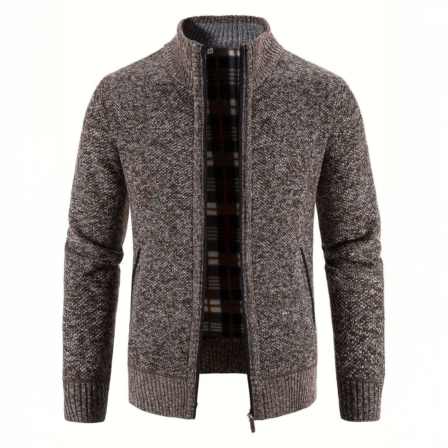 Ciepły Rozpinany Sweter Dzianinowy (Męskie)