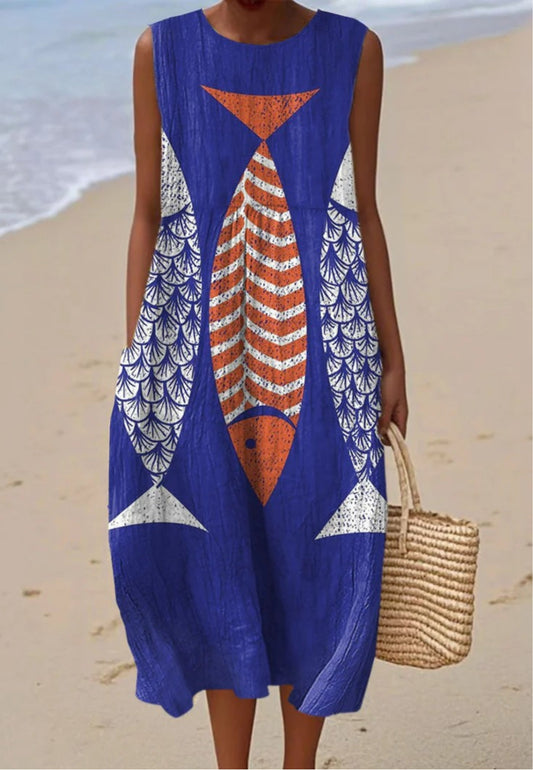 SOPHIE | SUKIENKA Z PRINTEM RYB