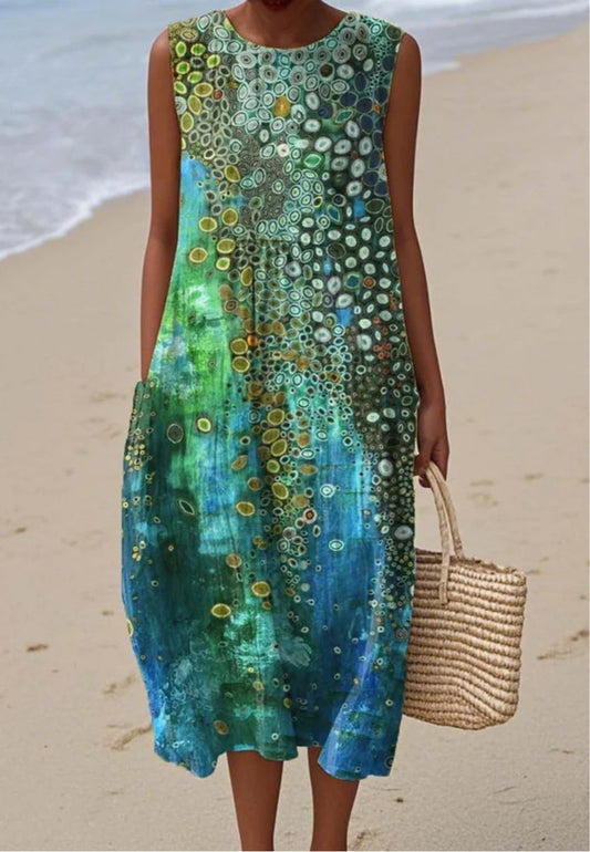 ELISE | SUKIENKA Z ABSTRAKCYJNYM WZOREM