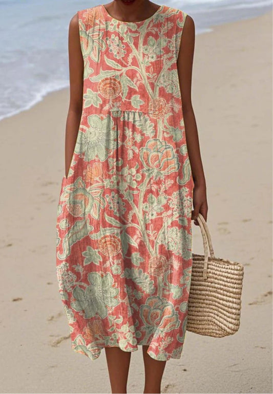 HAZEL | SUKIENKA Z WZOREM KWIATOWYM W STYLU RETRO